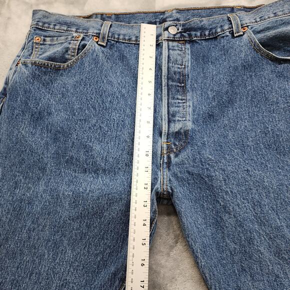 Vintage Levi's 501 XX Button Fly Denim Jeans Size W42 L32 Blue Straight Cotton - Picture 10 of 13